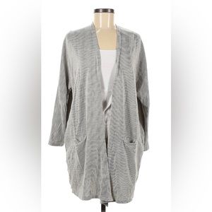NEW DONNI Cotton Blend Striped Cardigan